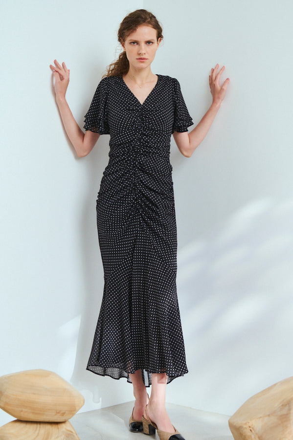 Daniela Dress <br> -BLK.Dot-