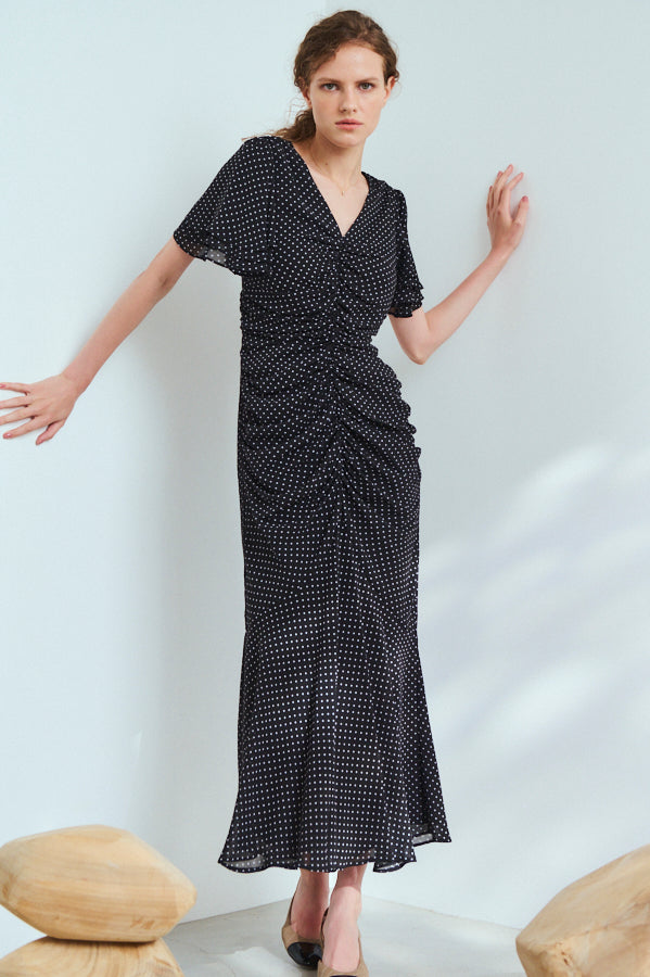 Daniela Dress <br> -BLK.Dot-