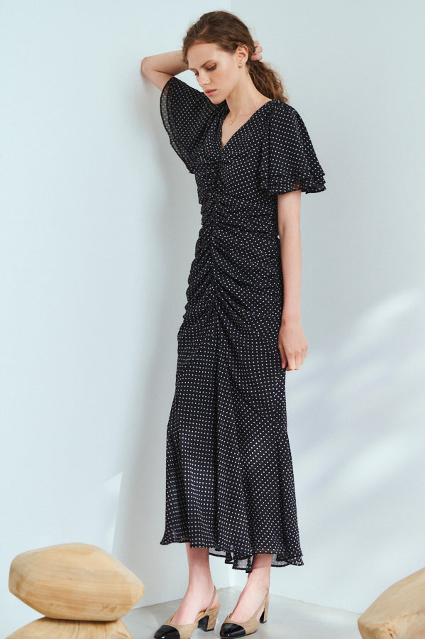 Daniela Dress <br> -BLK.Dot-