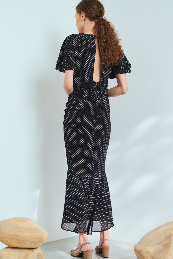 Daniela Dress <br> -BLK.Dot-