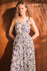 【Estella.k】Alicia Long Dress Alicia Long Dress -WHT×bk.pt- – Estella.K