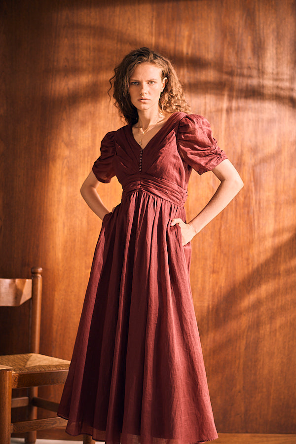 Isabella Long Dress <br>-Grape-