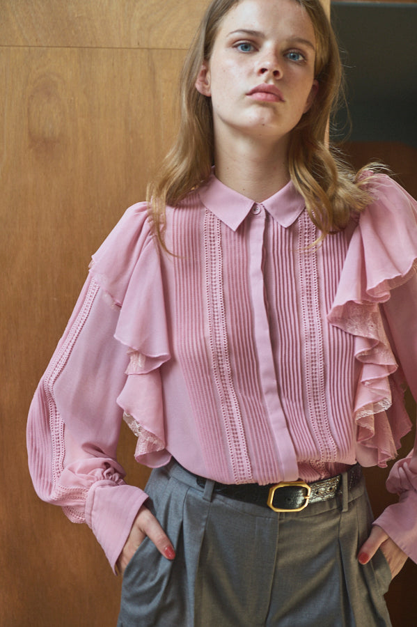 Loliana Blouse <br>-mauve.PNK-