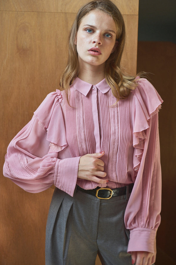 Loliana Blouse <br>-mauve.PNK-