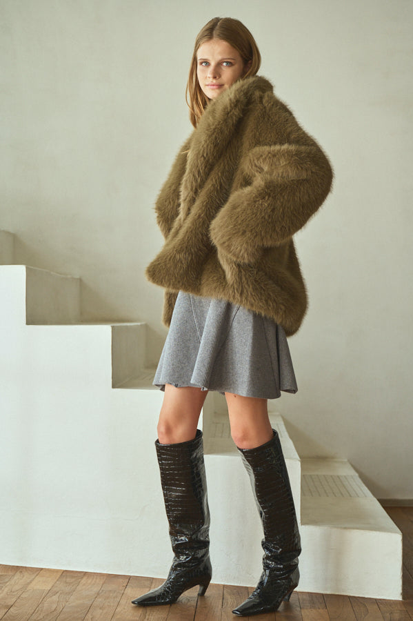 Pre-order Elisa Faux Fur Coat <br>-KHA-