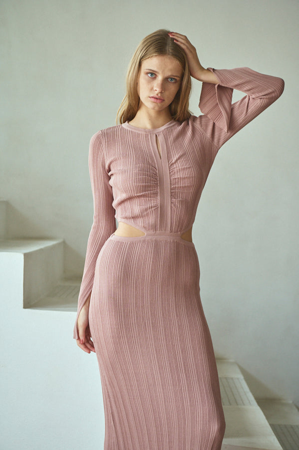 Alessia Knit Dress <br>-Mauve-