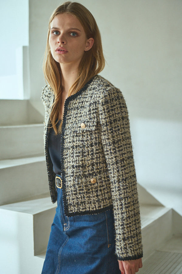 Kelly Tweed Jacket <br>-OFF×bk.chek-