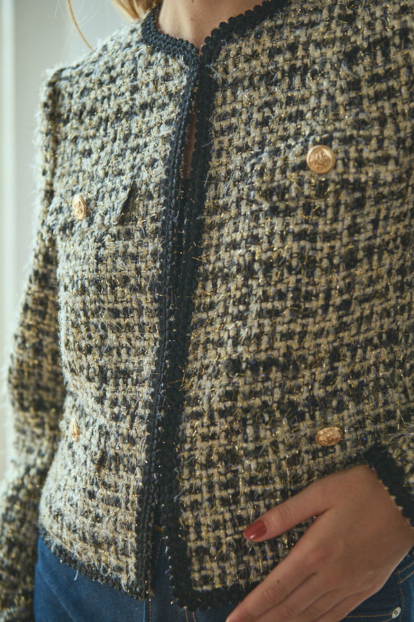 Kelly Tweed Jacket <br>-OFF×bk.chek-