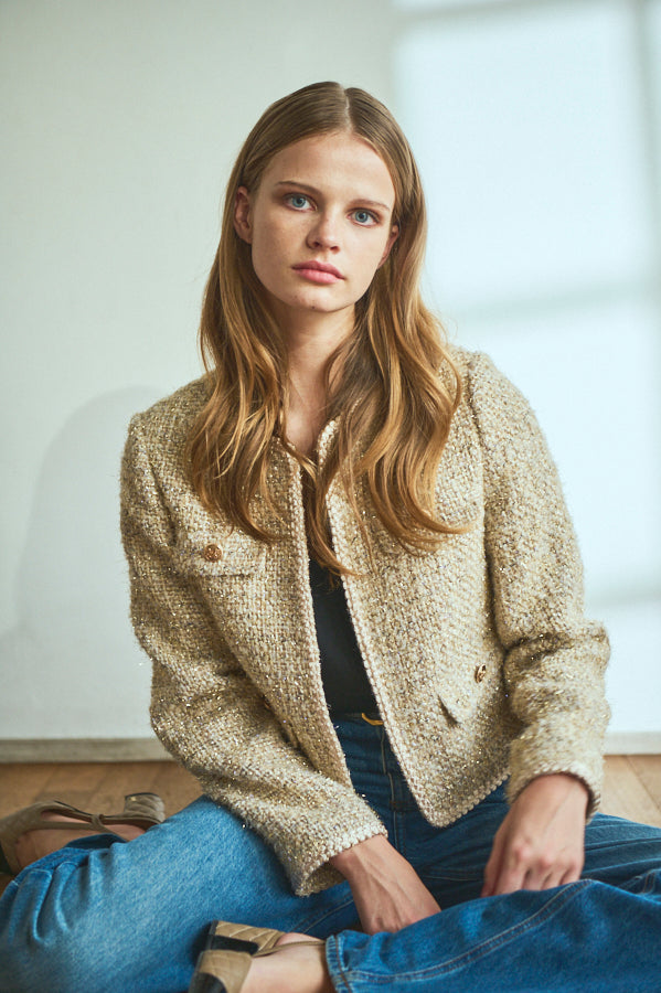 Kelly Tweed Jacket <br>-BEG-