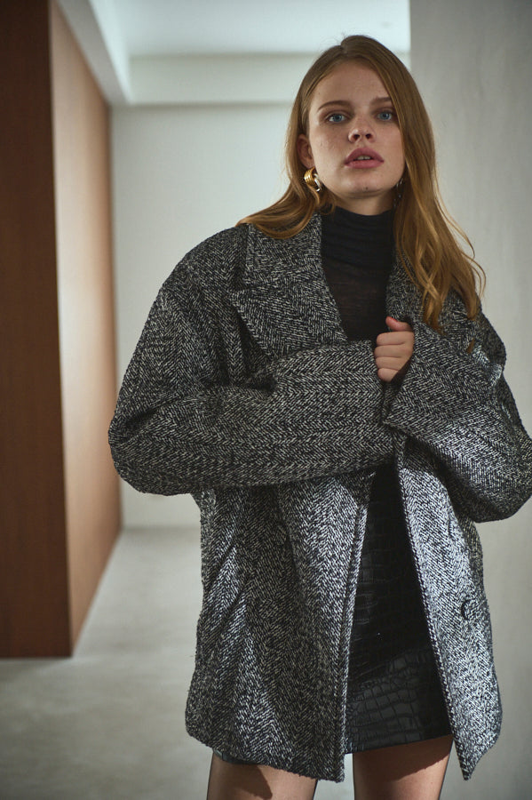 Pre-order Anika Tweed Coat <br>-GRY-