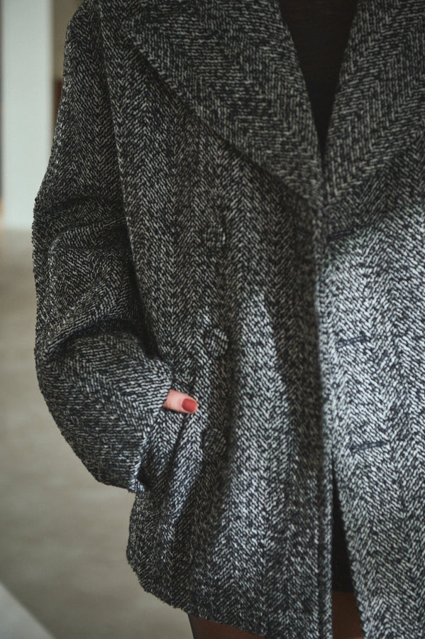 Pre-order Anika Tweed Coat <br>-GRY-