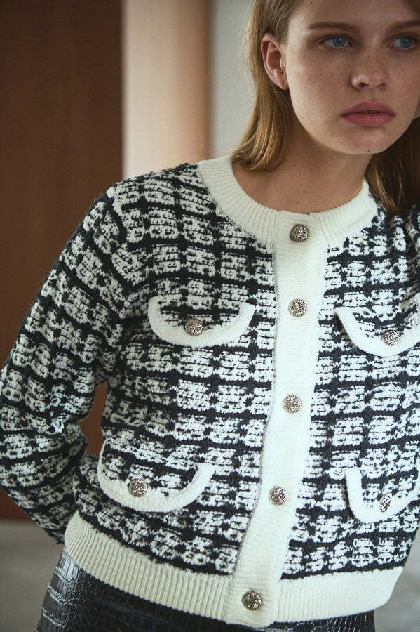 Scarlett Knit Cardigan  <br> -BLK-