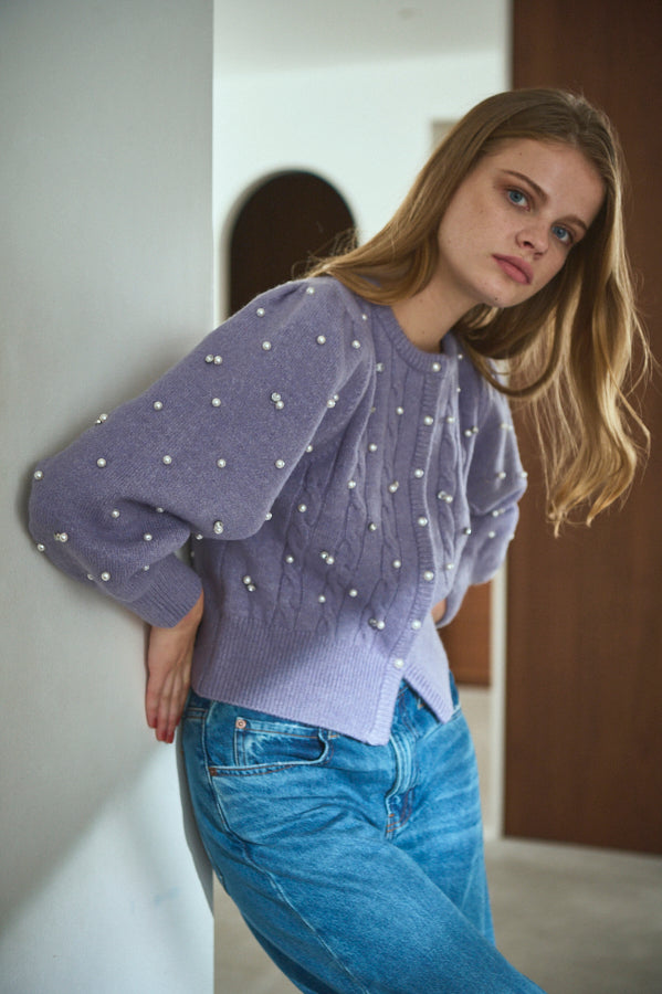 Camille Stardust Cardigan <br>-L.PUR-