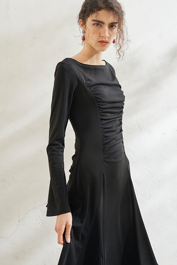 Alleia Open Back Dress <br>-BLK-