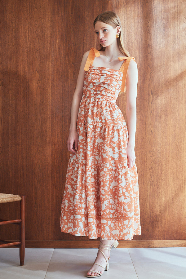 Sandra Floral-print long dress  <br> -ORG. pt-