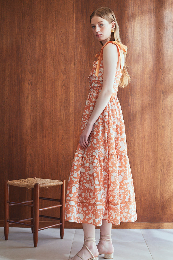 Sandra Floral-print long dress  <br> -ORG. pt-