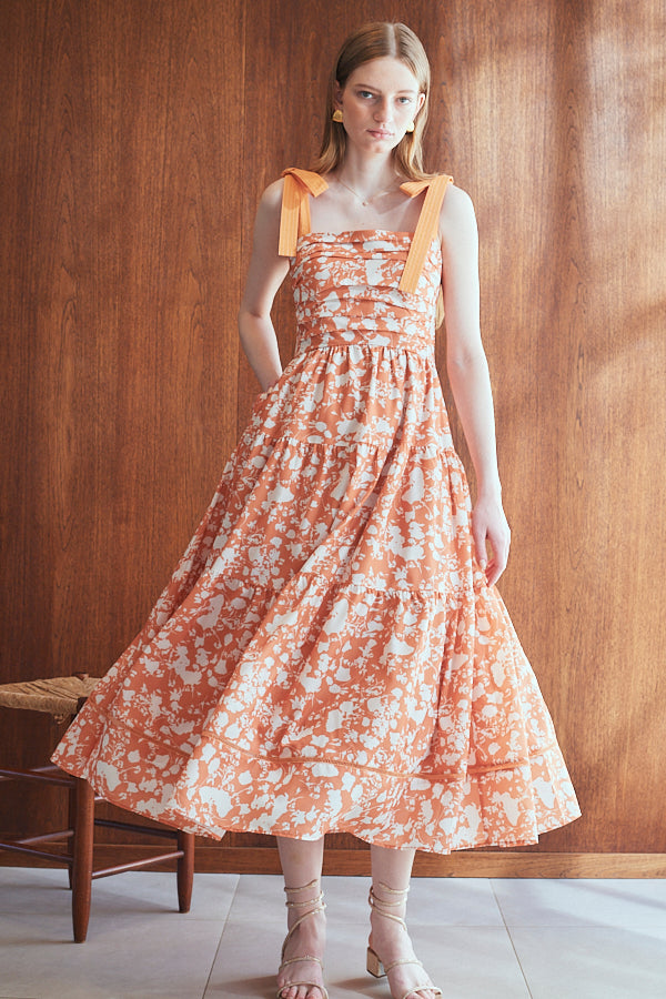 Sandra Floral-print long dress  <br> -ORG. pt-