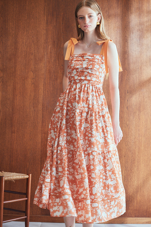 Sandra Floral-print long dress  <br> -ORG. pt-