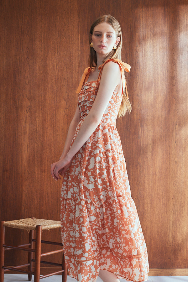 Sandra Floral-print long dress  <br> -ORG. pt-