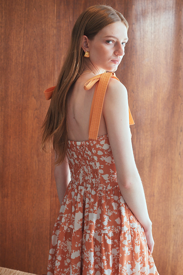 Sandra Floral-print long dress  <br> -ORG. pt-