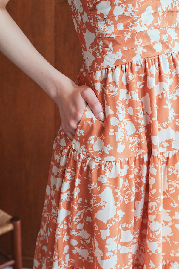 Sandra Floral-print long dress  <br> -ORG. pt-