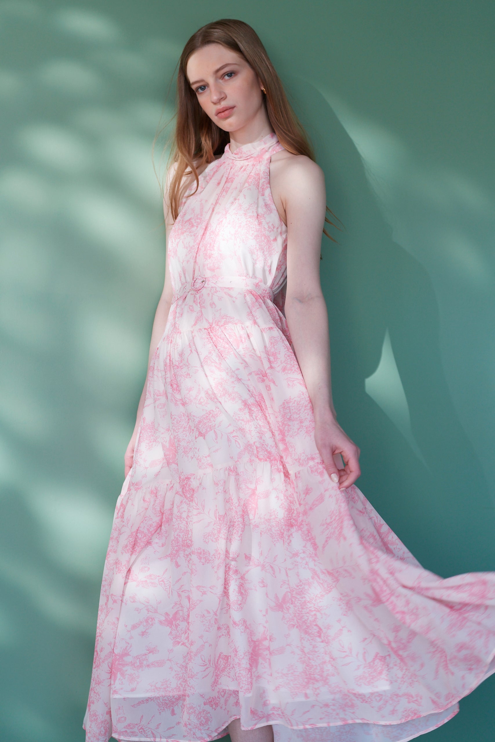 positano belted long dress パット付き　エステラケー positano belted long dress パット付き エステラケー Positano Belted