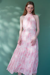 Positano Belted long Dress 2 -PNK- – Estella.K