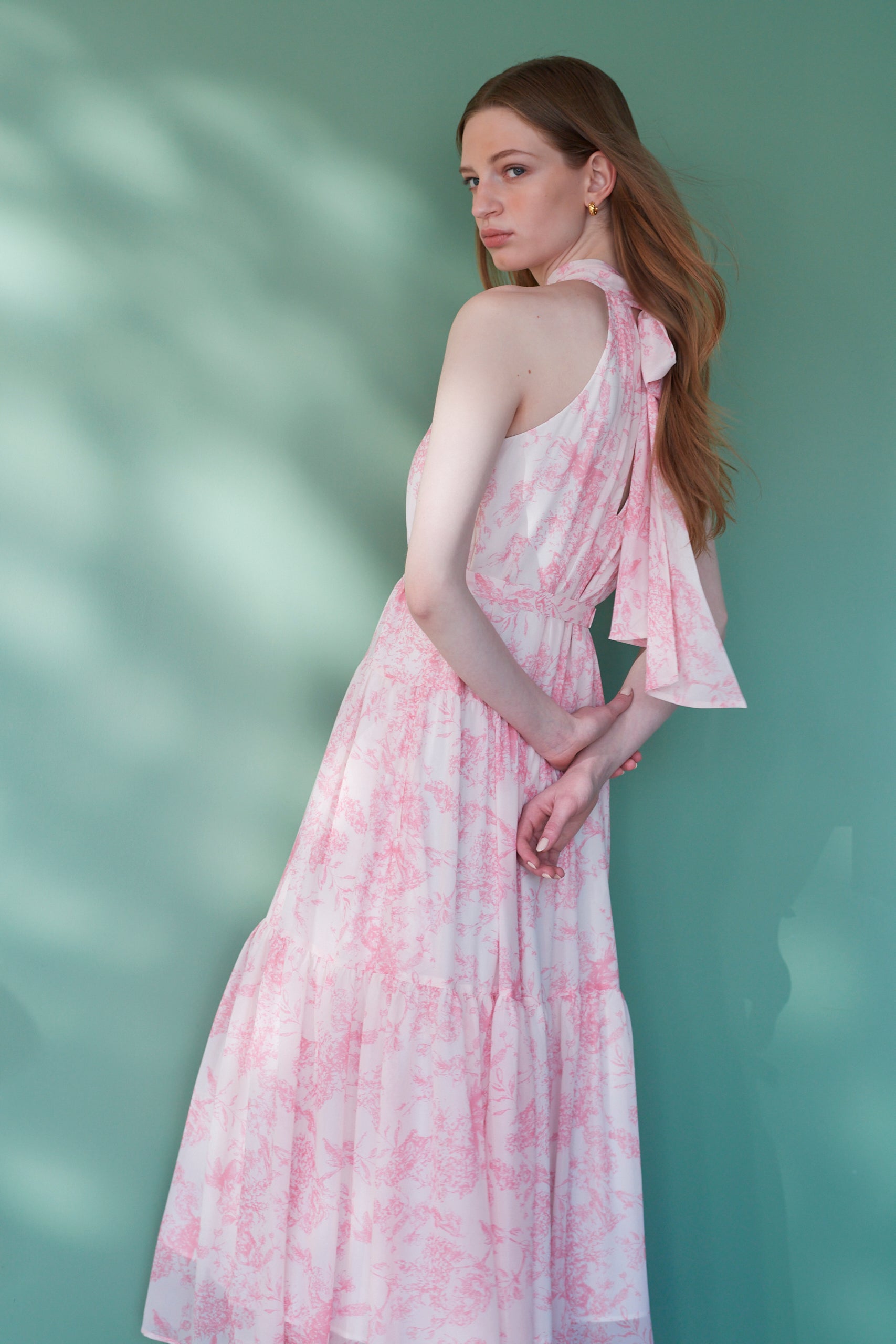 Positano Belted long Dress 2 -PNK- – Estella.K