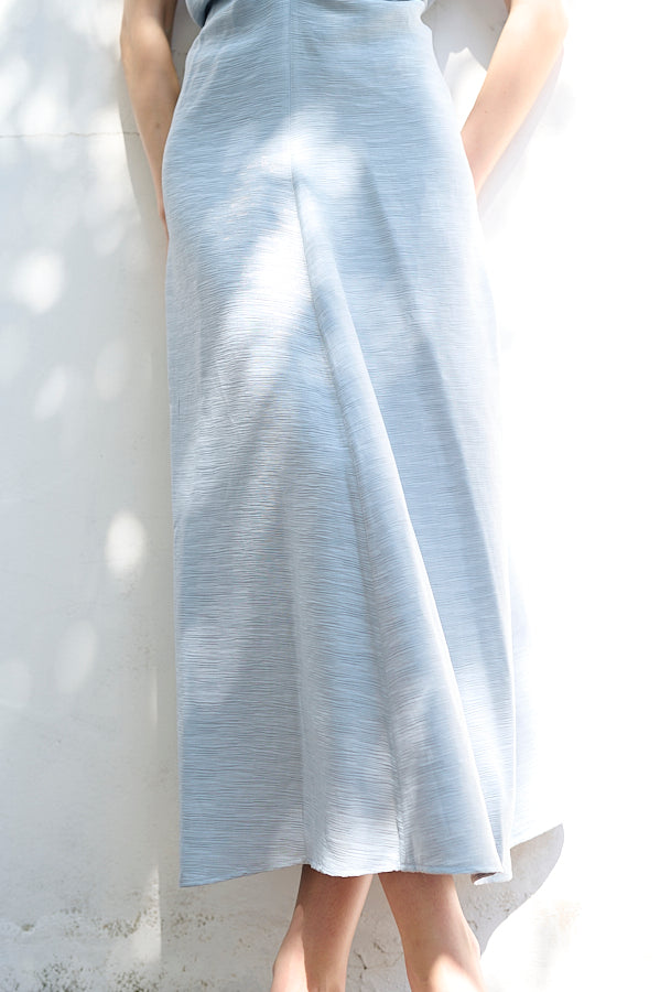 Dion Pleated Dress <br>-SAX-