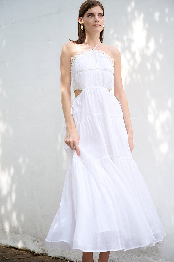 Elizabeth Long Dress <br>-WHT-