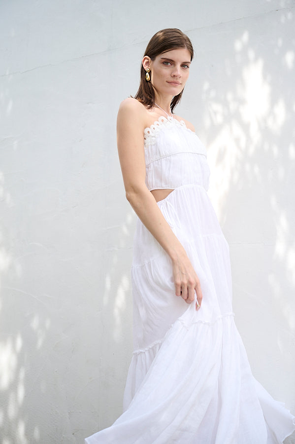 Elizabeth Long Dress <br>-WHT-