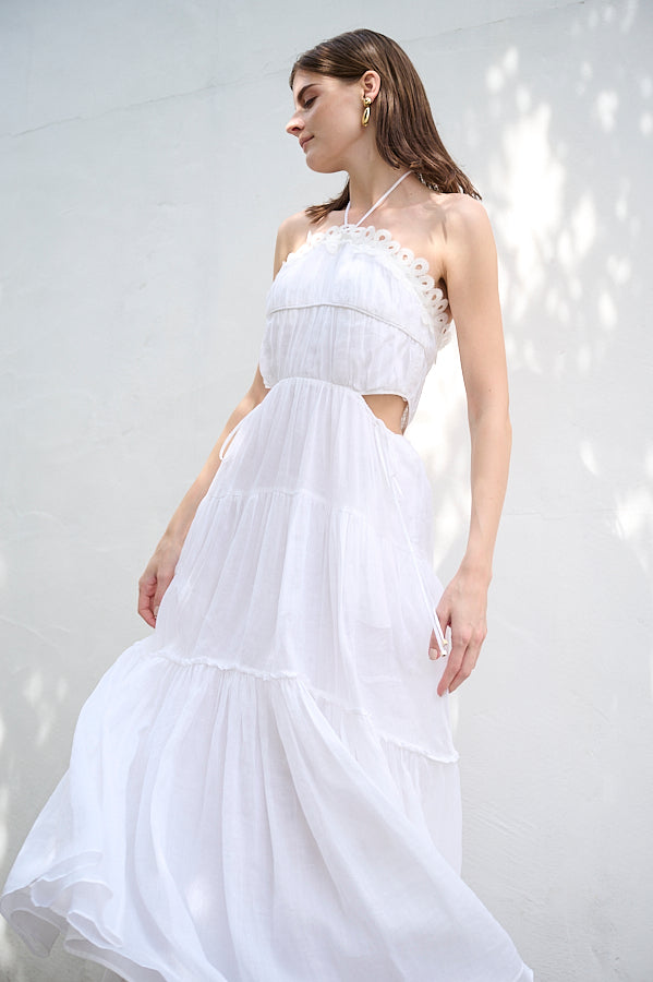 Elizabeth Long Dress <br>-WHT-