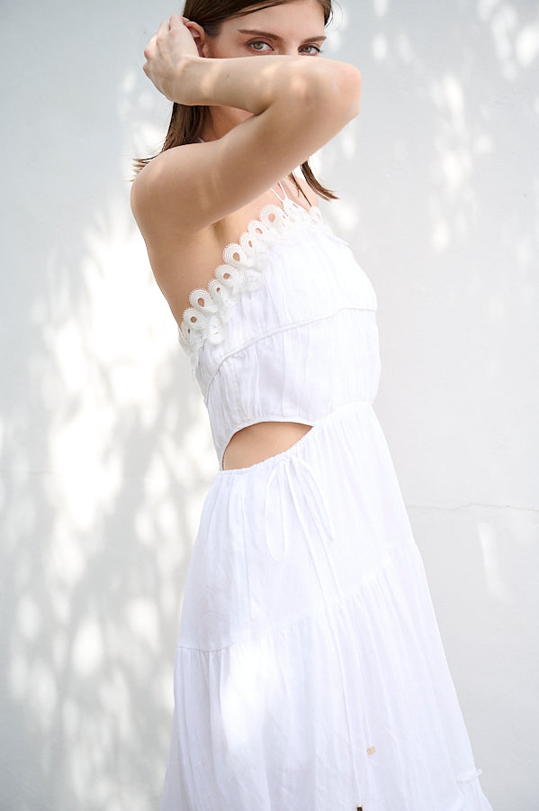 Elizabeth Long Dress <br>-WHT-