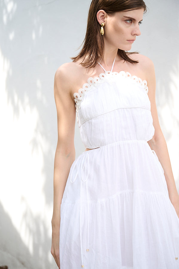 Elizabeth Long Dress <br>-WHT-