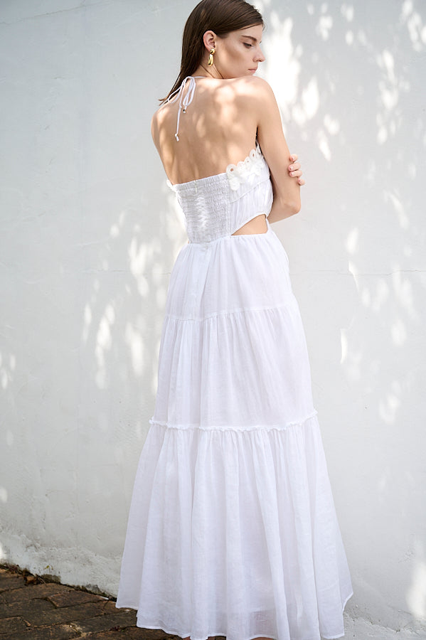 Elizabeth Long Dress <br>-WHT-