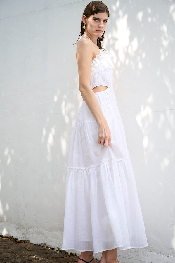 Elizabeth Long Dress <br>-WHT-