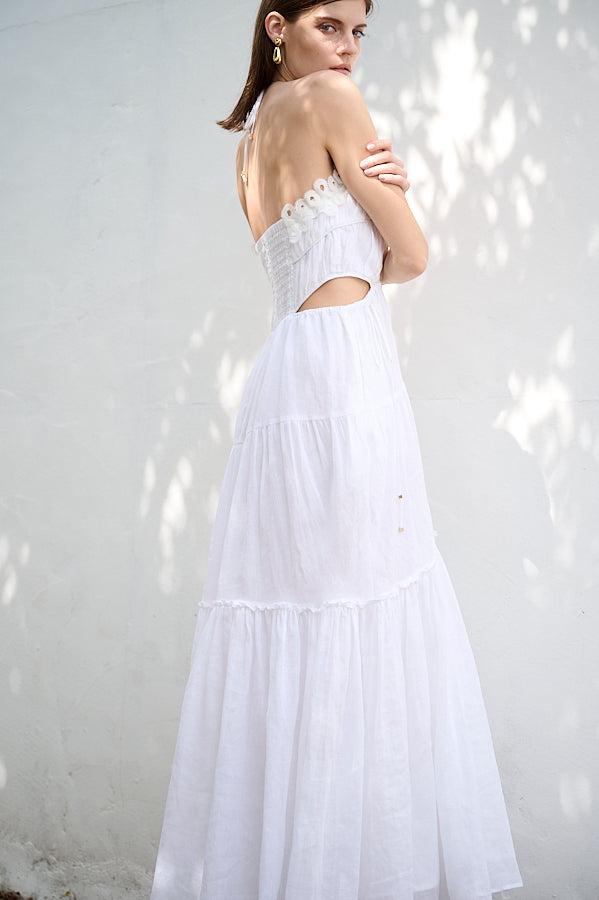 Elizabeth Long Dress <br>-WHT-