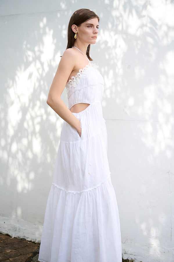 Elizabeth Long Dress <br>-WHT-