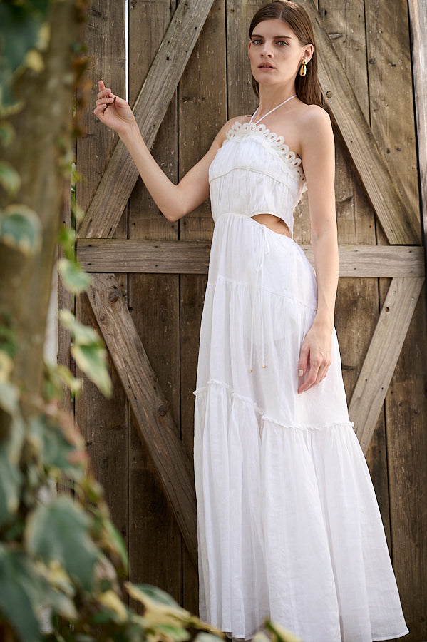Elizabeth Long Dress <br>-WHT-