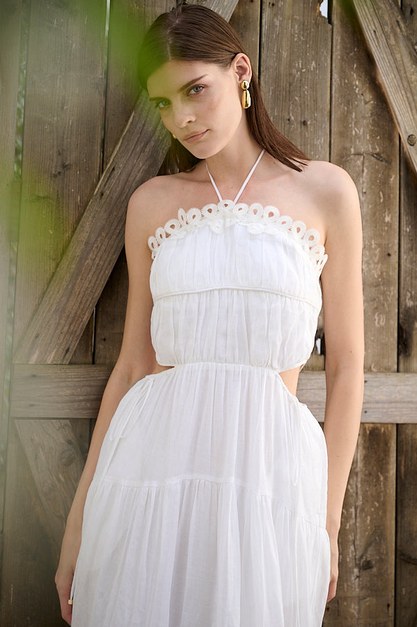 Elizabeth Long Dress <br>-WHT-
