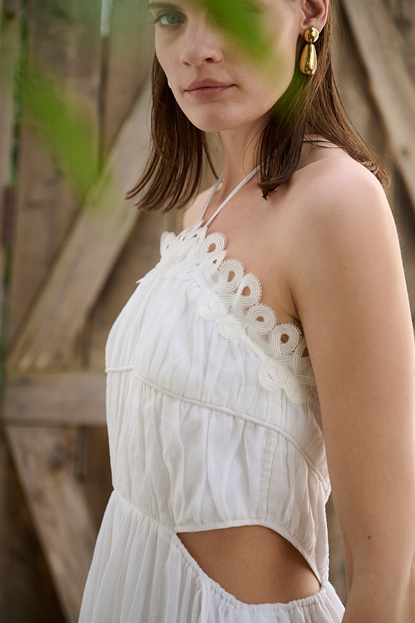 Elizabeth Long Dress <br>-WHT-