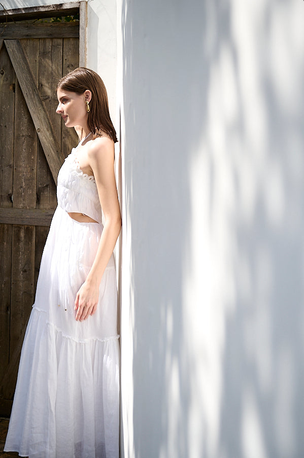 Elizabeth Long Dress <br>-WHT-