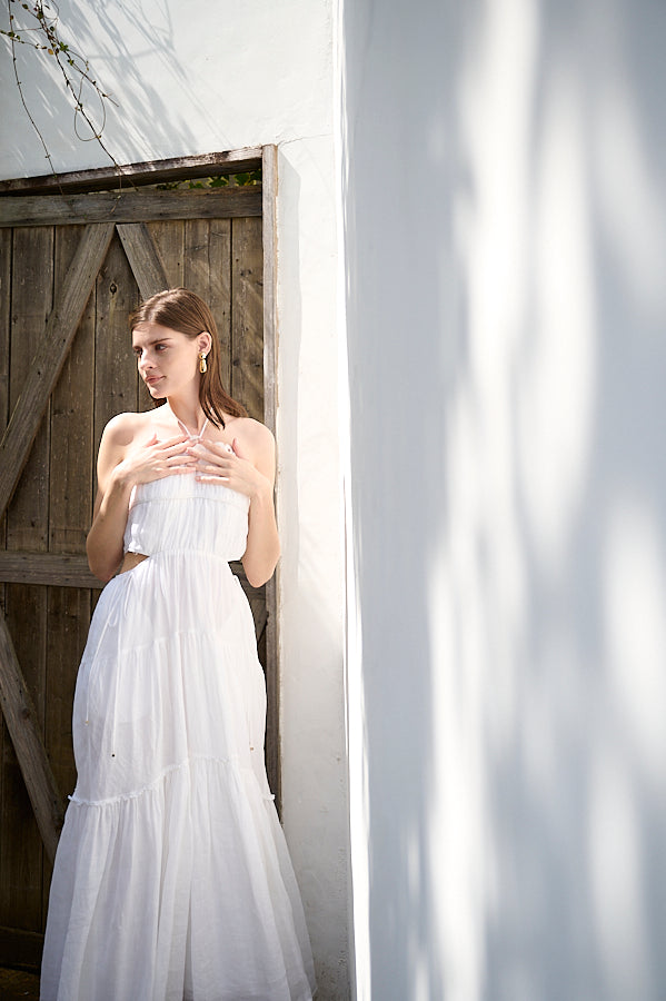 Elizabeth Long Dress <br>-WHT-