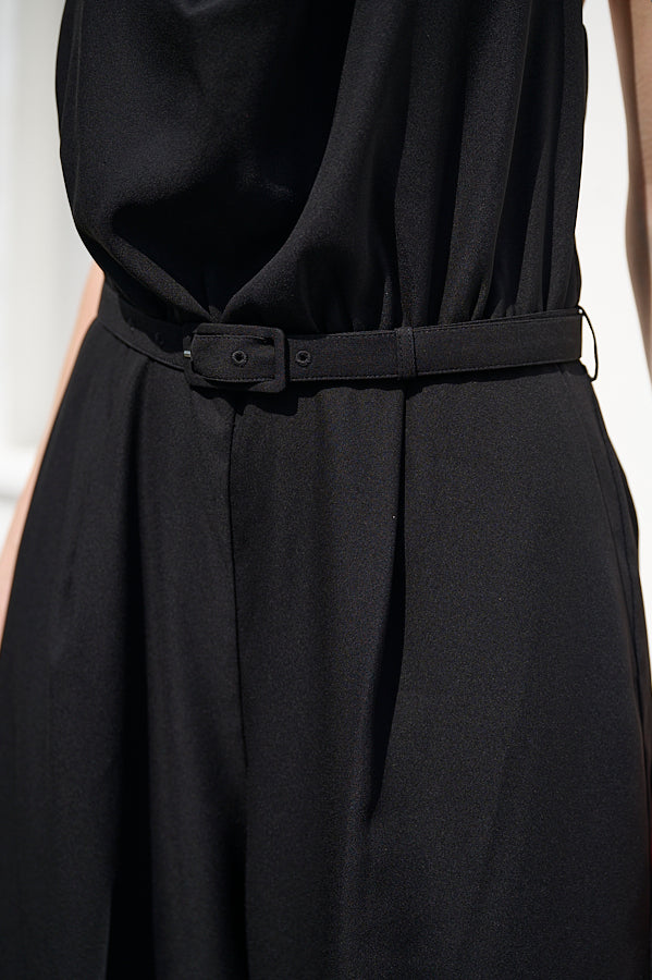 Helena Belted Jumpsuit <br>-BLK-