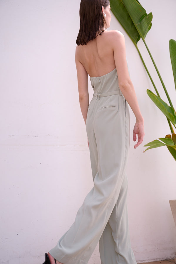 Helena Belted Jumpsuit <br>-L.GRN-
