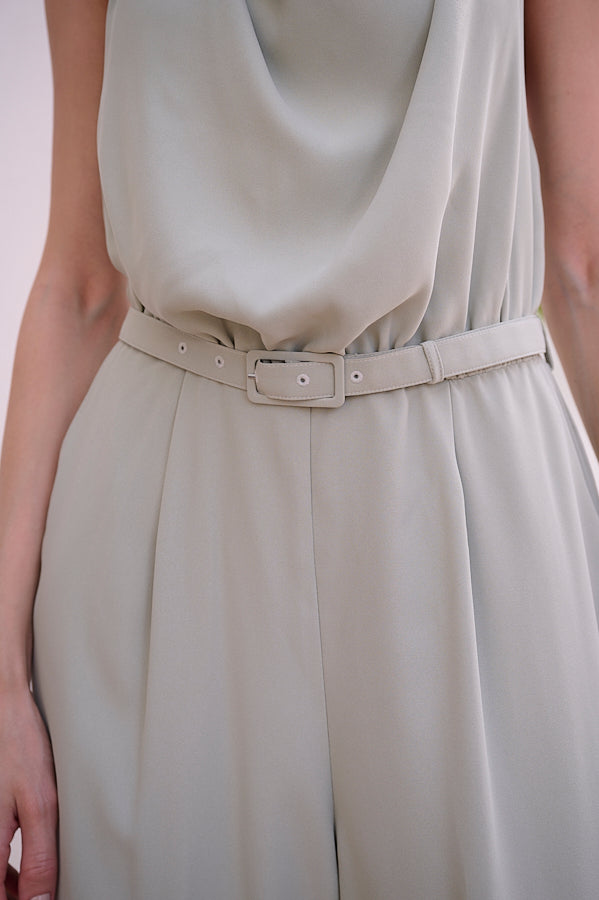 Helena Belted Jumpsuit <br>-L.GRN-