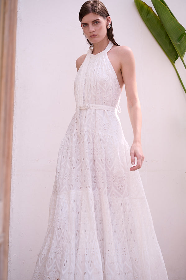 Gabi Lace Dress <br>-WHT-