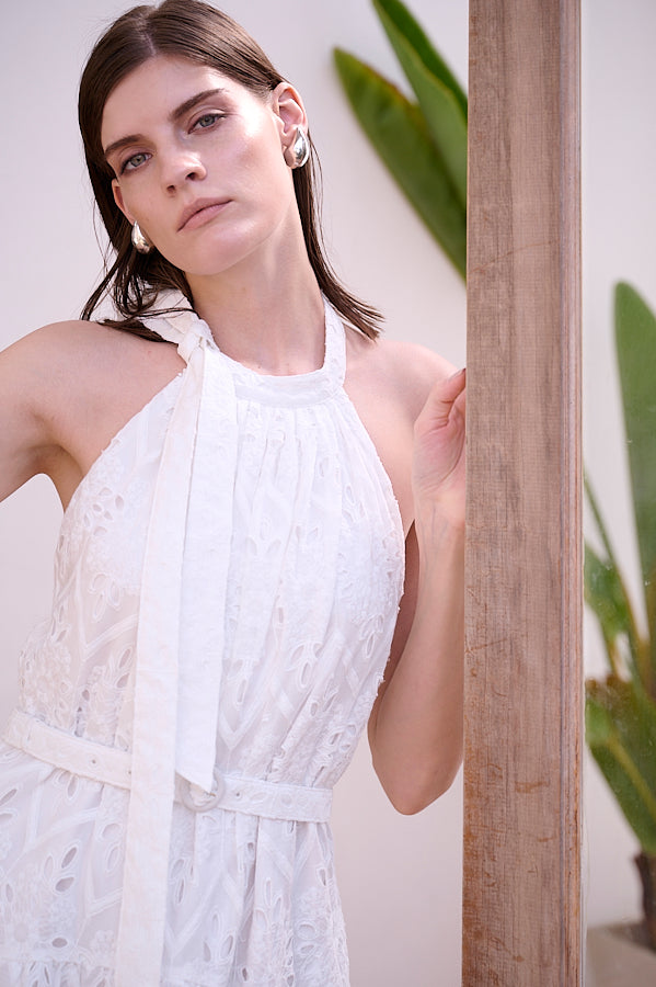 Gabi Lace Dress <br>-WHT-