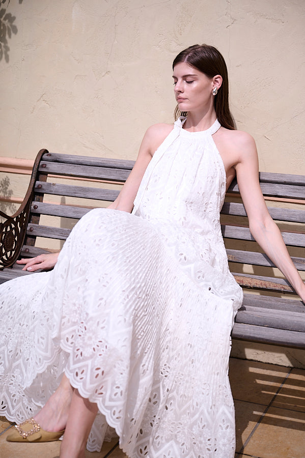 Gabi Lace Dress <br>-WHT-