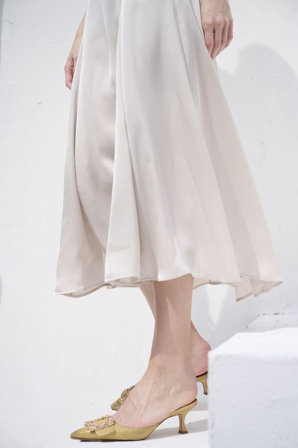 Gloria Dress <br> -Light beige-